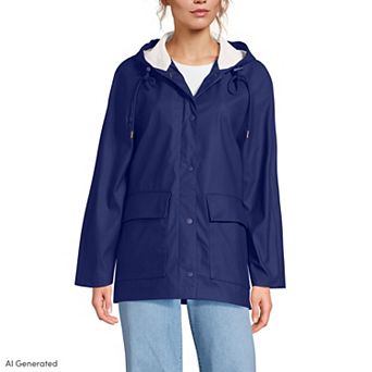 Petite Lands' End A-line Slicker Raincoat