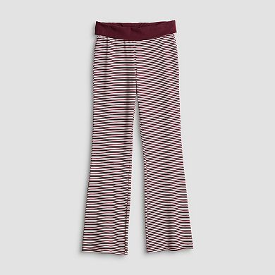 Juniors' madden girl Fold-Over Flare Pants