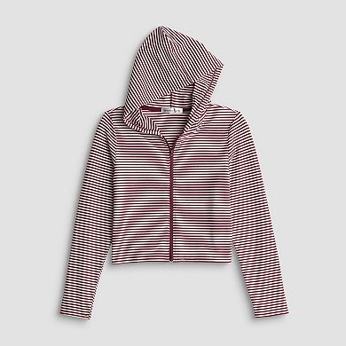 Juniors' madden girl Zip-Front Long Sleeve Hoodie