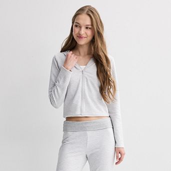 Juniors' madden girl Zip-Front Long Sleeve Hoodie