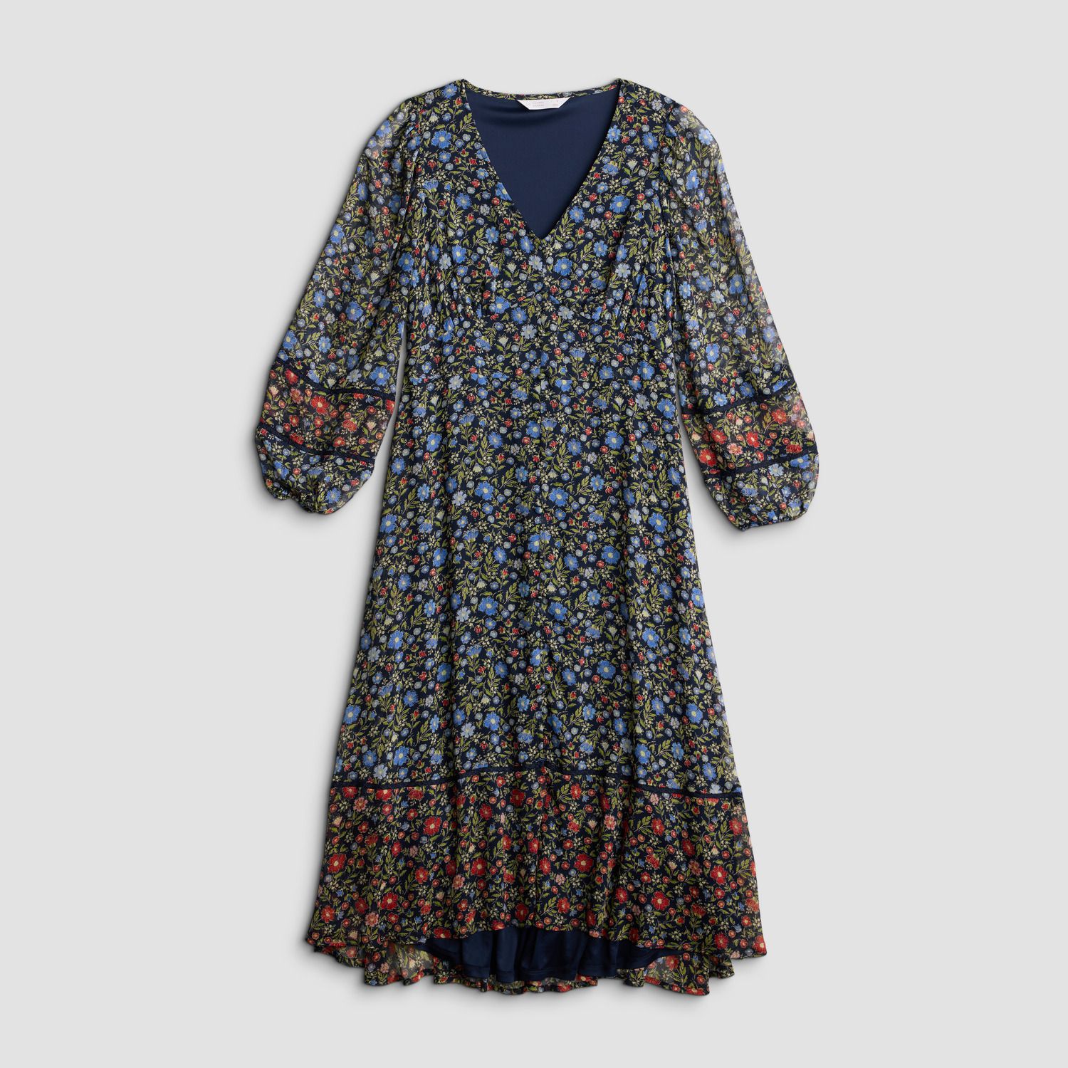 Женское платье LC Lauren Conrad Lace Trim Button Front Midi — фото 5