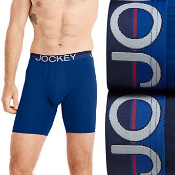 Big & Tall Jockey® 2-Pack Infinite Cool Microfiber Stretch 8-inch Long Leg Boxer Briefs