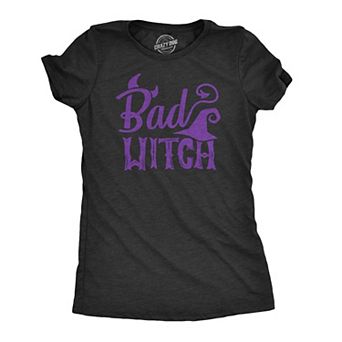 Womens Bad Witch T Shirt Funny Halloween Movie Tee for Ladies