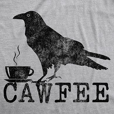 Womens Cawfee T Shirt Funny Coffee Drinking T Shirt Sarcastic Caffeine Joke