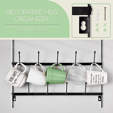 Sorbus Small 6-Tier Metal Mug Rack Organizer - for Home, Kitchen & Bar, Coffee Station (Holds 21)