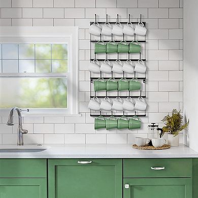 Sorbus Small 6-Tier Metal Mug Rack Organizer - for Home, Kitchen & Bar, Coffee Station (Holds 21)