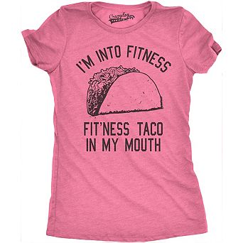 Womens Fitness Taco Funny Gym T Shirt Cool Humor Graphic Muscle Tee for Ladies