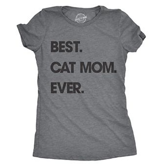 Womens Best Cat Mom Ever T shirt Funny Mothers Day Cute Gift for Kitty Lover