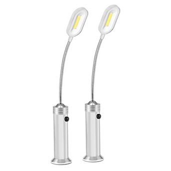 Sorbus LED Magnetic Base light with Gooseneck & Weather Resistant 2 Pack
