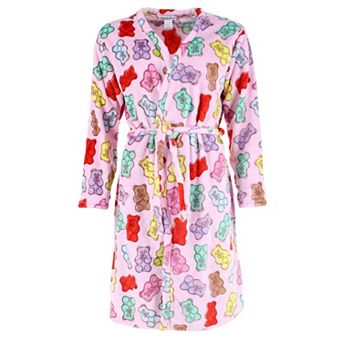 em & alfie Women's Gummy Bear Plush Kimono Robe