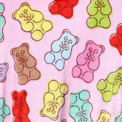 em & alfie Women's Gummy Bear Plush Kimono Robe