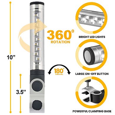 Sorbus 2 Pack Bright LED Lights-360 Degree Clamping Grill Light