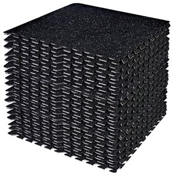 Sorbus 18 Interlocking Gym Floor Mat - 1/2" Thick Rubber Top High-Density EVA Foam (72 Sq Ft)