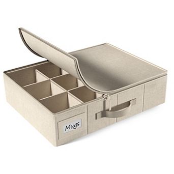Sorbus Hard Shell Coffee Mug Storage Case - Stylish & Protective Storage for 12 Mugs/Glassware,