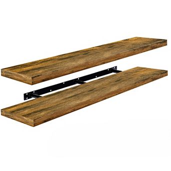 Sorbus 2 Pack 55 Inch Wall Mounted Floating Shelves - for Bathroom, Bedroom, Living Room, and more