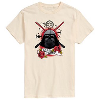 Big & Tall Star Wars Darth Vader Traditional Tattoo Graphic Tee