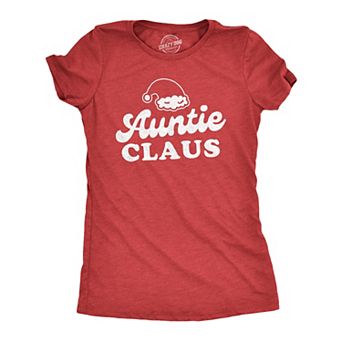 Crazy Dog T Shirts Auntie Claus Family Christmas Photo Group Matching Novelty Tees