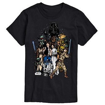 Big & Tall Star Wars Character Collage Graphic Tee