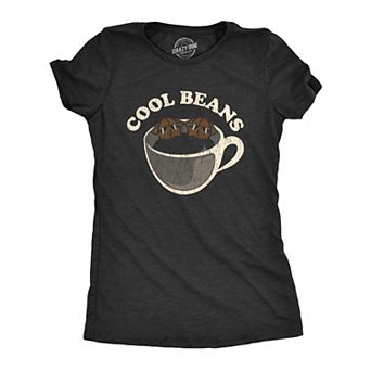 Womens Cool Beans T Shirt Funny Coffee Lover Caf? Barista Graphic Tee
