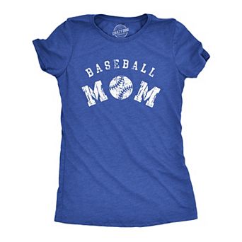 Womens Baseball Mom T Shirt Funny Cute Mother's Day Gift Base Ball Tee for Ladies
