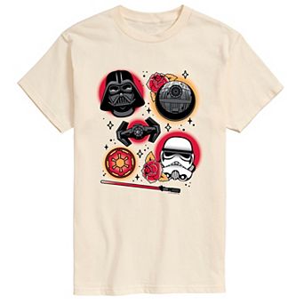 Big & Tall Star Wars Empire Tattoo Flash Page Graphic Tee
