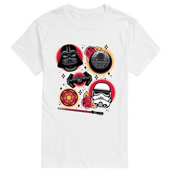 Big & Tall Star Wars Empire Tattoo Flash Page Graphic Tee