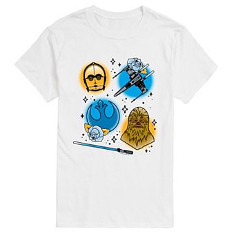 Big & Tall Star Wars Rebels Tattoo Flash Page Graphic Tee