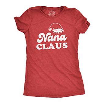 Crazy Dog T Shirts Nana Claus Family Christmas Photo Group Matching Novelty Tees