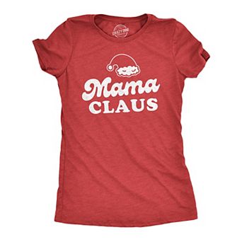 Crazy Dog T Shirts Mama Claus Family Christmas Photo Group Matching Novelty Tees