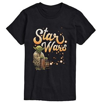 Big & Tall Star Wars Yoda Fireflies Graphic Tee