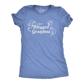 Womens Blessed Grandma T Shirt Funny Grandmother Appreciation Nana Graphic Novelty Tee