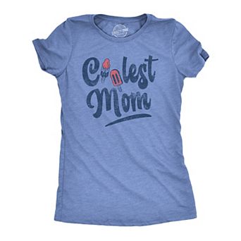Womens Coolest Mom T Shirt Funny 4th Of July Popsicles Mothers Day Graphic Tee