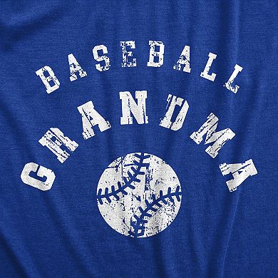 Womens Baseball Grandma T Shirt Cool Base Ball Granny Tee for Ladies
