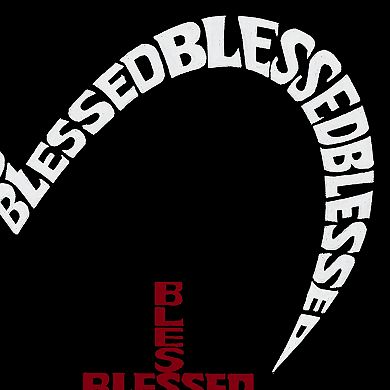 Blessed Heart - Men's Tall and Long Word Art T-Shirt