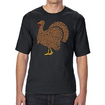 Thankgiving Turkey - Men's Tall and Long Word Art T-Shirt