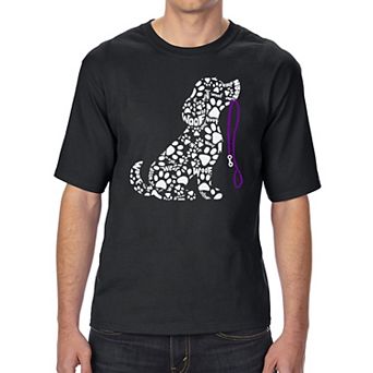 Dog Leash - Men's Tall and Long Word Art T-Shirt