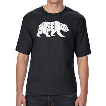 Yosemite Bear - Men's Tall and Long Word Art T-Shirt