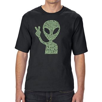Peace Alien - Men's Tall and Long Word Art T-Shirt