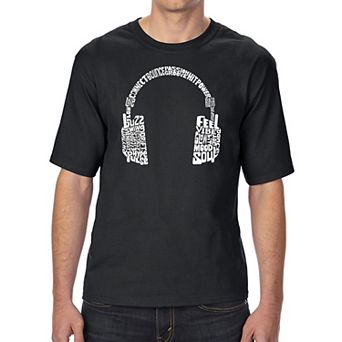 Mood Headphones - Men's Tall and Long Word Art T-Shirt