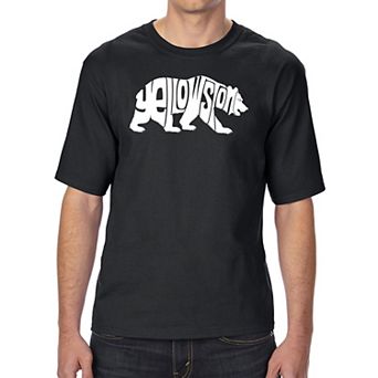 Yellowstone Bear - Men's Tall and Long Word Art T-Shirt