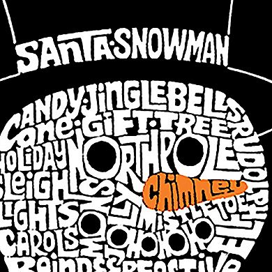Peeking Snowman - Men's Tall and Long Word Art T-Shirt