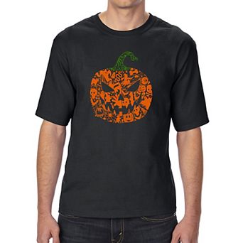 Halloween Pumpkin - Men's Tall and Long Word Art T-Shirt