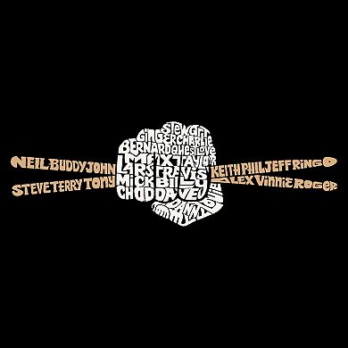 Drum Sticks - Men's Tall and Long Word Art T-Shirt
