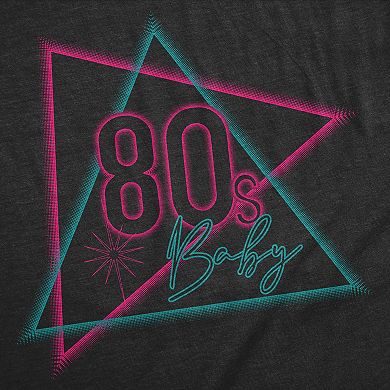 Womens Funny T Shirts 80s Baby Retro Graphic Tee for Ladies