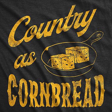Womens Funny T Shirts Country As Cornbread Sarcastic Southern Graphic Tee for Ladies