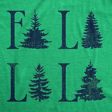 Womens Fa La La La T Shirt Funny Xmas Carol Tree Tee for Ladies