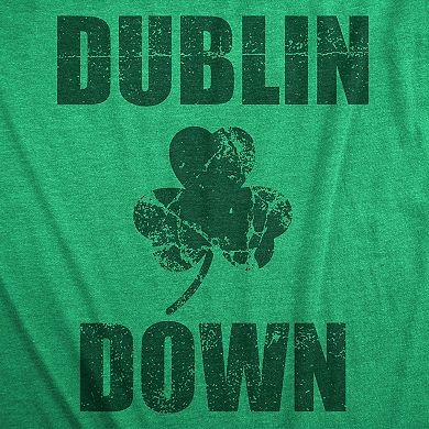 Womens Dublin Down St Patricks Day T Shirt Funny Tee for Ladies