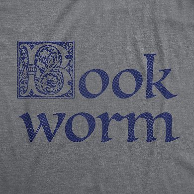 Womens Book Worm T Shirt Funny Literature Reading Lovers Tee for Ladies