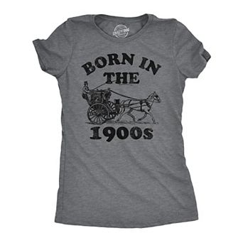 Womens Funny T Shirts Born In The 1900s Sarcastic Graphic Tee for Ladies