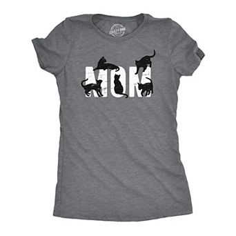 Womens Cat Mom T Shirt Funny Cute Kitten Lovers Kitty Mama Mothers Day Gift Tee for Ladies
